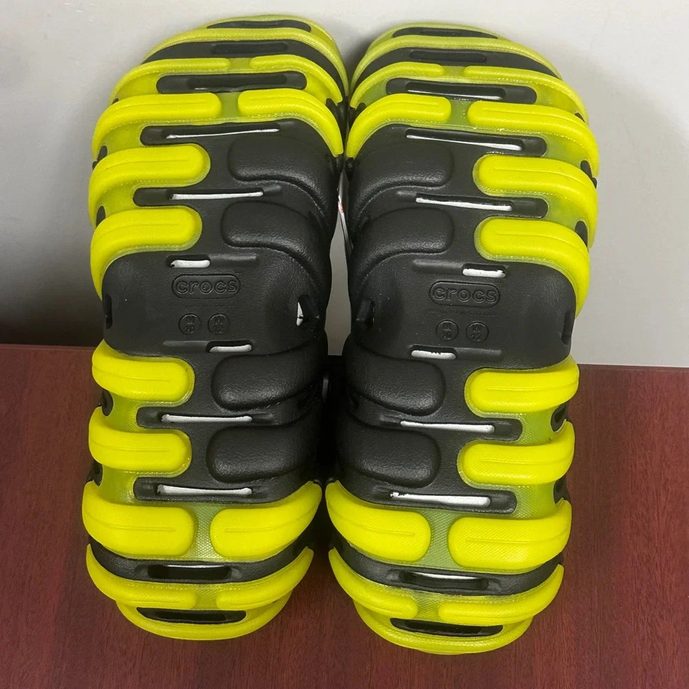 Crocs Echo Icy RO Storm Clog Men 10 Black Yellow Streetwear Summer Techwear NEW